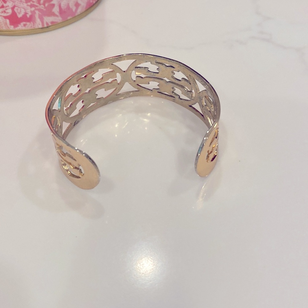 Tory Burch Statement Logo Cuff Bracelet - image 4